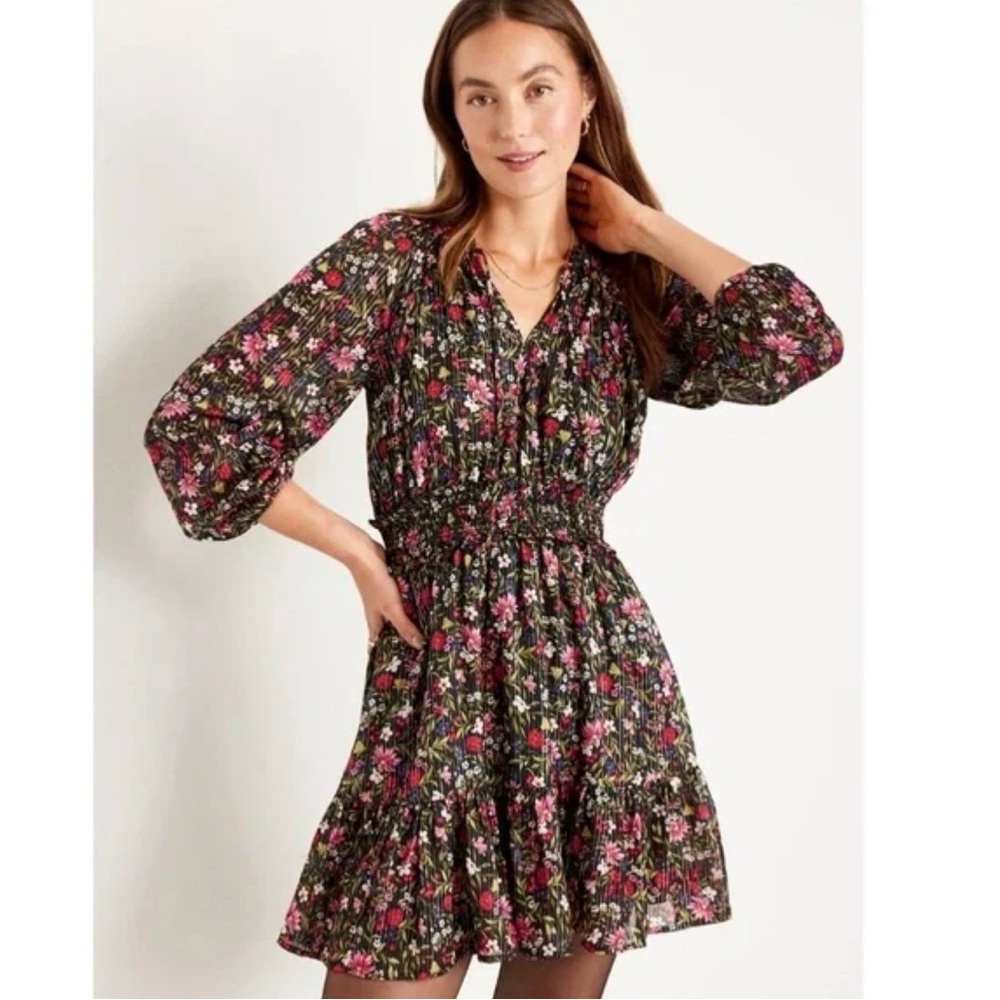 Whimsygoth floral mini flowy a-line dress size medium